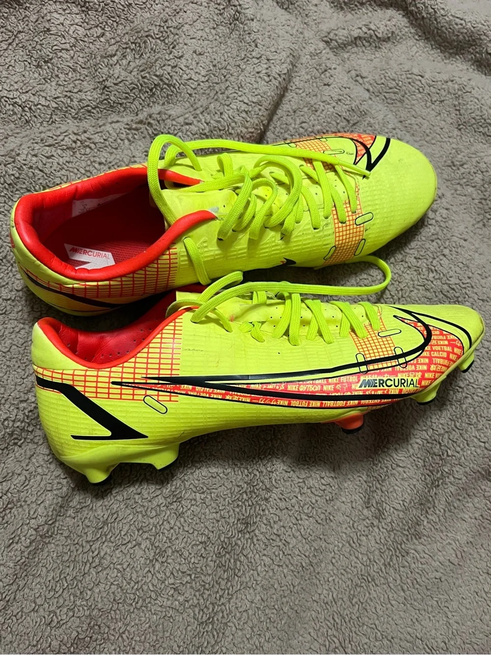 Nike Mercurial Kids Neon Soccer Cleats